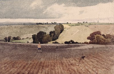 Sürülmüş Bir Tarla, c.1808 (kağıt üzerine kurşun kalem ve sulu boya) by John Sell Cotman