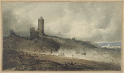 Aberystwyth Kalesi (kağıt üzerinde w/c) by John Sell Cotman
