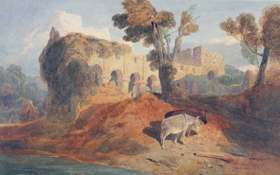 Buildwas Manastırı (kağıt üzerine suluboya) by John Sell Cotman
