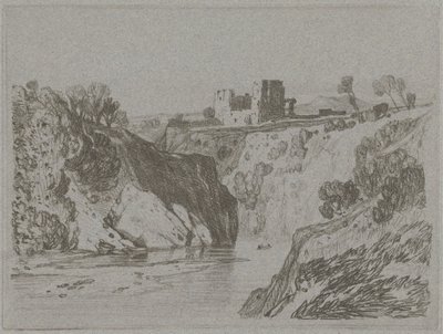 Rocky Gorge Üzerindeki Kale by John Sell Cotman