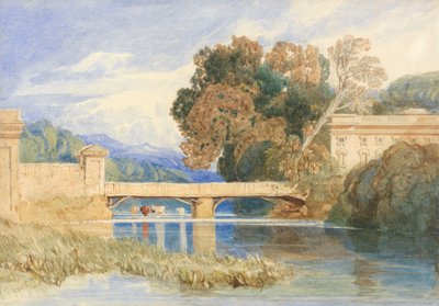 Evreux, Normandiya yakınlarındaki Chateau Navarre by John Sell Cotman