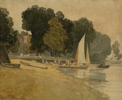 Cheyne Walk, Londra, c.1809-10 (kağıt üzerinde wc) by John Sell Cotman