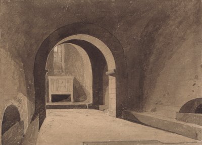 Saint Gervaise Mahzeni, Rouen, Normandiya by John Sell Cotman
