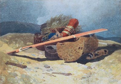 Balık Şişleri ve Dümen, 1809 (kalem, kağıt üzerine wc) by John Sell Cotman