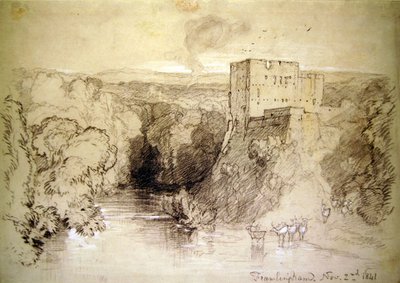 Framlingham: Kale ve Nehir by John Sell Cotman
