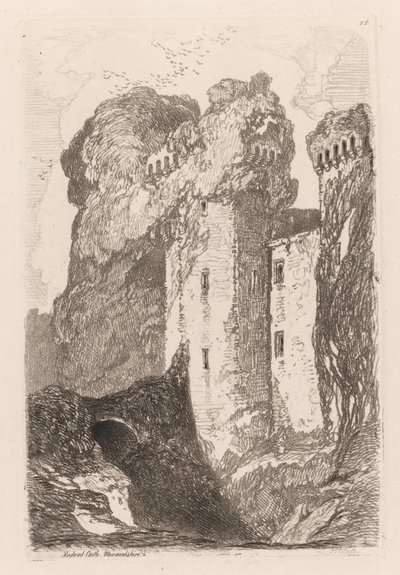 Liber Studiorum: Raglan Kalesi, Monmouthshire by John Sell Cotman