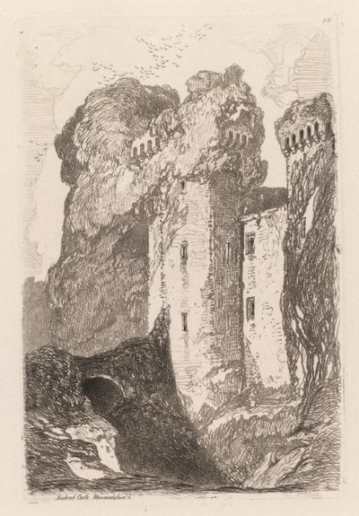 Liber Studiorum: Raglan Şatosu, Monmouthshire, 1838. by John Sell Cotman