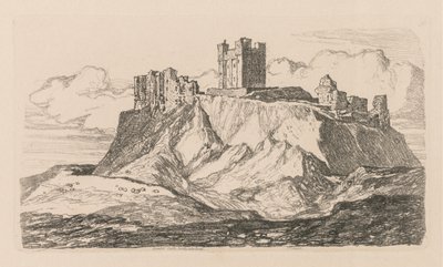 Çalışmalar Kitabı: Levha 30, Bambro Kalesi, Northumberland, 1838 by John Sell Cotman