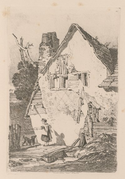 Liber Studiorum: Levha 40, Lakenham, Norwich yakınlarında, 1838. by John Sell Cotman