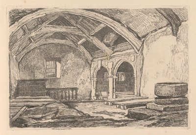 Liber Studiorum: Levha 42, Capel Carrig, Caernarvonshire, 1838 by John Sell Cotman