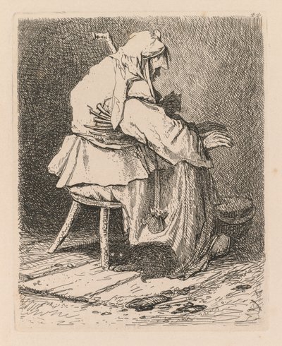 Liber Studiorum: Levha 44, Rembrandt'tan Sonra Eskiz by John Sell Cotman