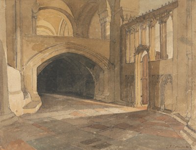 Norwich Katedrali: İsa Şapeli'ne giriş by John Sell Cotman