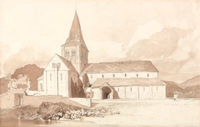 Sudaki Notre Dame, Domfront, Normandiya by John Sell Cotman