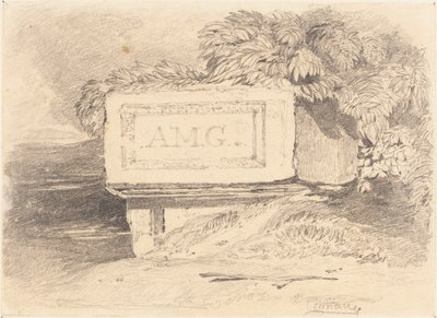 "A.M.G." Yazılı Harabe Mezar by John Sell Cotman