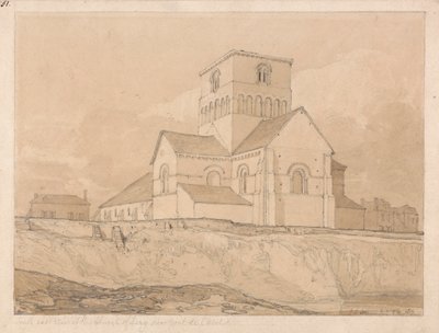 Normandiya Pont-de-l'Arche yakınlarındaki Lery Kilisesi'nin Güneydoğudan Görünümü by John Sell Cotman