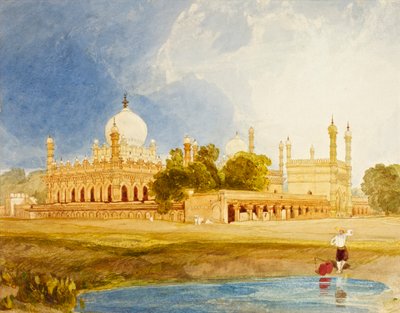 Hyder Ali Khan Sarayı, Mysore Rajah, c.1825 (kart üzerinde wc ve kurşun kalem) by John Sell Cotman