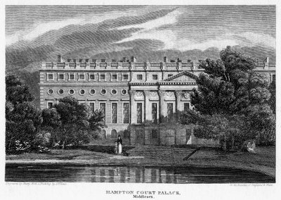 Hampton Court Sarayı, Londra, 1814. by John Shury