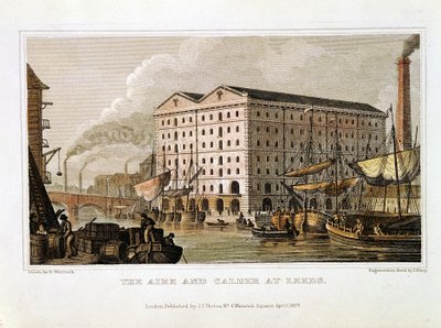 Aire ve Calder Navigasyonu, Leeds, Yorkshire, 1828 by John Shury