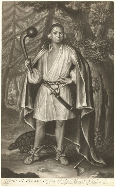 Etow Oh Koam, Nehir Ulusu Kralı by John Simon after John Verelst