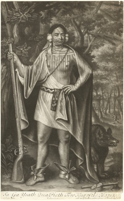 Sa Ga Yeath Qua Pieth Tow, Maquas Kralı by John Simon after John Verelst