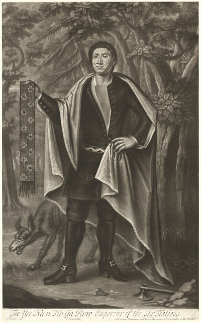 Tee Yee Neen Ho Ga Row, Altı Ulusun İmparatoru by John Simon after John Verelst