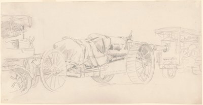 Cannon Trailers, Fransa, 1918. by John Singer Sargent