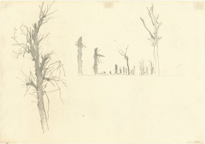 Yıkılmış Ağaçlar [verso] by John Singer Sargent