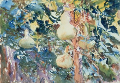 Su kabakları, c.1905 (kağıt üzerinde wc) by John Singer Sargent