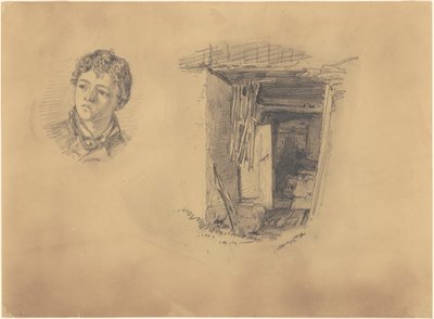 Bir Çocuğun Başkanı; ve Bir Kulübenin Girişi by John Singer Sargent