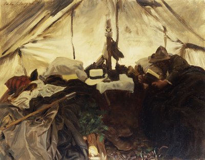 Kanada Kayalıklarında Bir Çadırın İçinde, 1916 by John Singer Sargent