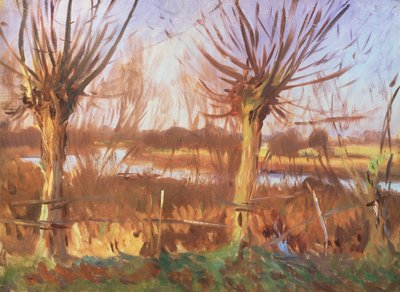 Ağaçlı manzara, Thames'teki Calcot by John Singer Sargent