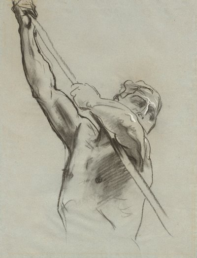 Kutuplu Erkek Gövde, 1890-1900. by John Singer Sargent