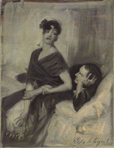 Yatakta Erkek ve Kadın, 1880-1882 dolayları by John Singer Sargent