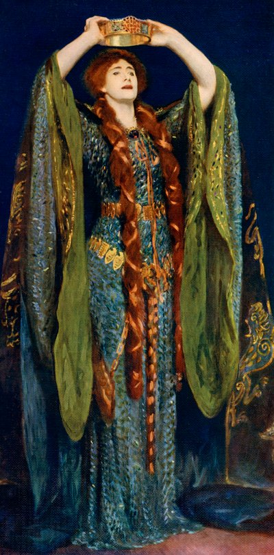 Bayan Ellen Terry, Lady Macbeth rolünde, 1906, 1912. by John Singer Sargent