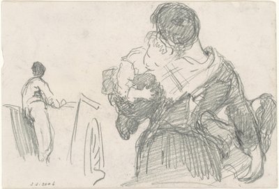 Anne ve Çocuk [rekto], c. 1871-1872. by John Singer Sargent