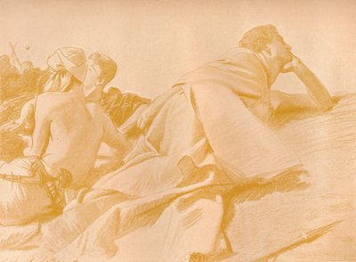 Sauls Kampında Yatan Figürler David, c1905 by John Singer Sargent