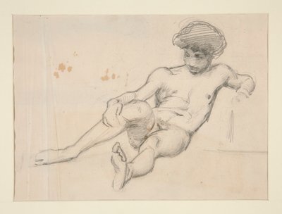 Uzanmış Çıplak Figür by John Singer Sargent