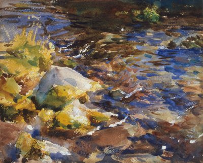 Yansımalar: Kayalar ve Su by John Singer Sargent