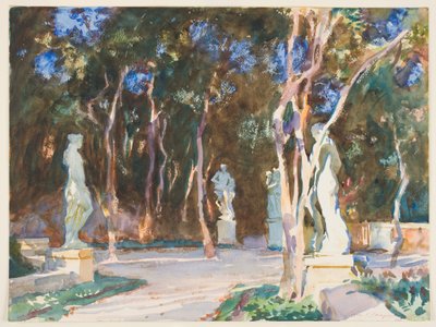 Shady Paths, Vizcaya (kağıt üzerinde grafit üzerinde wc) by John Singer Sargent