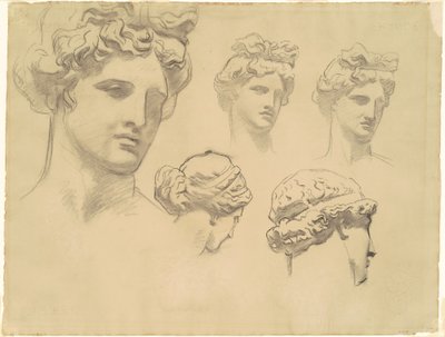 "Apollon ve İlham Perileri" için çalışmalar by John Singer Sargent