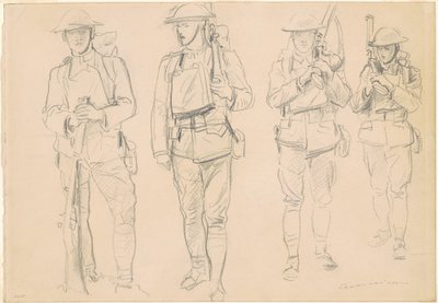 "Savaşa Girmek" Çalışmaları [recto] by John Singer Sargent