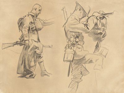 Gassed [recto], 1918-1919 için çalışmalar. by John Singer Sargent