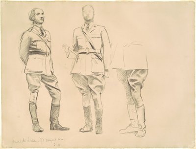 "I. Dünya Savaşı Genel Subayları" için Çalışmalar by John Singer Sargent