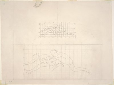Zıplayan İki Klasik Erkek Figürü Üzerine Çalışmalar, 1919-1920. by John Singer Sargent