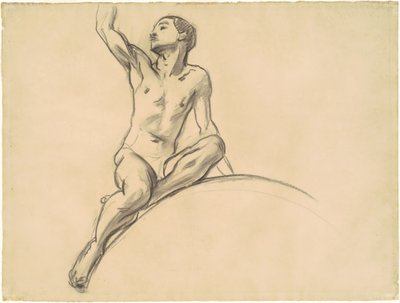 "Müzik" Yukarıdaki Şekil için Çalışma by John Singer Sargent