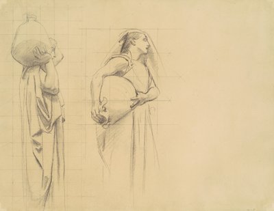 Danaïdes için Çalışma, 1922-1925. by John Singer Sargent