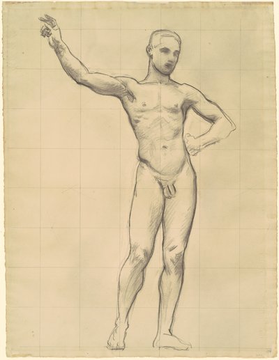 "Apollo ve İlham Perileri" için Apollon Çalışması by John Singer Sargent
