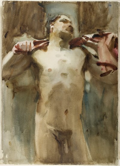 Çıplak Erkek Figürü Çalışması by John Singer Sargent