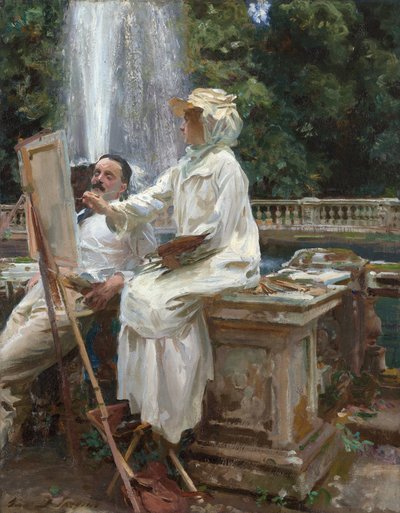 Çeşme, Villa Torlonia, Frascati, İtalya by John Singer Sargent