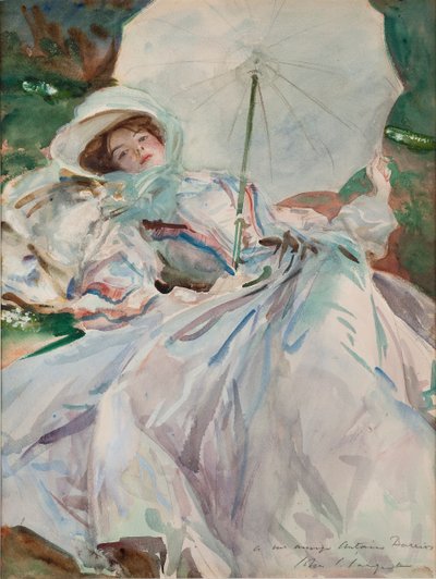 Şemsiyeli Kadın, 1911. by John Singer Sargent